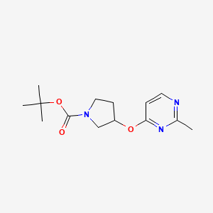 molecular formula C14H21N3O3 B2918153 Tert-butyl 3-[(2-methylpyrimidin-4-yl)oxy]pyrrolidine-1-carboxylate CAS No. 2097904-14-6