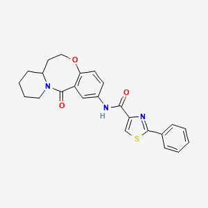 N-(6-Oxo-2,3,4,12,13,13a-hexahydro-1H-pyrido[2,1-d][1,5]benzoxazocin-8-yl)-2-phenyl-1,3-thiazole-4-carboxamide