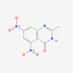 molecular formula C9H6N4O5 B2918159 2-甲基-5,7-二硝基喹唑啉-4(3H)-酮 CAS No. 890092-86-1