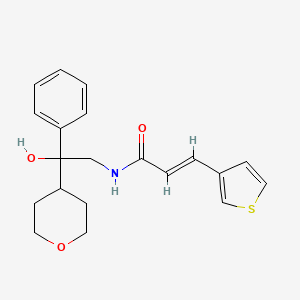 molecular formula C20H23NO3S B2918164 (E)-N-(2-羟基-2-苯基-2-(四氢-2H-吡喃-4-基)乙基)-3-(噻吩-3-基)丙烯酰胺 CAS No. 2035003-43-9