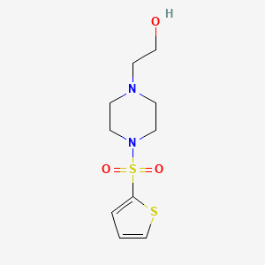 molecular formula C10H16N2O3S2 B2918169 2-(4-Thiophen-2-ylsulfonylpiperazin-1-yl)ethanol CAS No. 138890-94-5