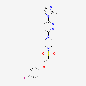 3-(4-((2-(4-fluorophenoxy)ethyl)sulfonyl)piperazin-1-yl)-6-(2-methyl-1H-imidazol-1-yl)pyridazine