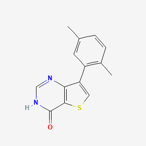 molecular formula C14H12N2OS B2918173 7-(2,5-dimethylphenyl)thieno[3,2-d]pyrimidin-4(3H)-one CAS No. 1019152-01-2