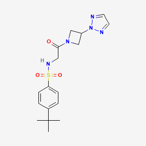 molecular formula C17H23N5O3S B2918177 N-(2-(3-(2H-1,2,3-三唑-2-基)氮杂环丁-1-基)-2-氧代乙基)-4-(叔丁基)苯磺酰胺 CAS No. 2319891-85-3