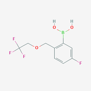 molecular formula C9H9BF4O3 B2918184 (5-氟-2-((2,2,2-三氟乙氧基)甲基)苯基)硼酸 CAS No. 1332648-74-4