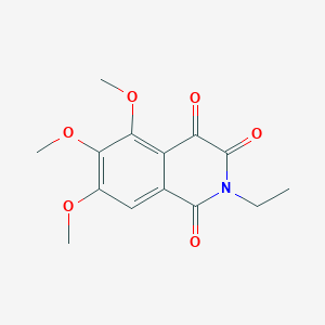 molecular formula C14H15NO6 B2918187 2-ethyl-5,6,7-trimethoxyisoquinoline-1,3,4(2H)-trione CAS No. 161426-71-7