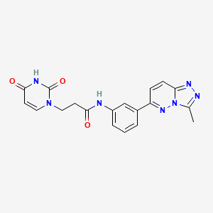 3-(2,4-dioxo-3,4-dihydropyrimidin-1(2H)-yl)-N-(3-(3-methyl-[1,2,4]triazolo[4,3-b]pyridazin-6-yl)phenyl)propanamide