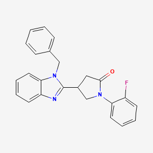 molecular formula C24H20FN3O B2918193 4-(1-苄基-1H-苯并咪唑-2-基)-1-(2-氟苯基)吡咯烷-2-酮 CAS No. 847395-95-3
