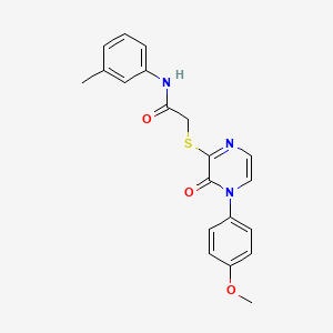 molecular formula C20H19N3O3S B2918215 2-[4-(4-methoxyphenyl)-3-oxopyrazin-2-yl]sulfanyl-N-(3-methylphenyl)acetamide CAS No. 895112-23-9