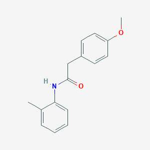 molecular formula C16H17NO2 B291822 2-(4-methoxyphenyl)-N-(2-methylphenyl)acetamide 
