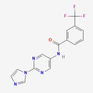 N-(2-(1H-imidazol-1-yl)pyrimidin-5-yl)-3-(trifluoromethyl)benzamide