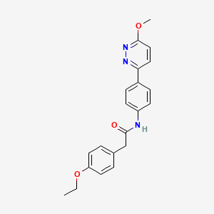 molecular formula C21H21N3O3 B2918223 2-(4-ethoxyphenyl)-N-(4-(6-methoxypyridazin-3-yl)phenyl)acetamide CAS No. 941983-52-4