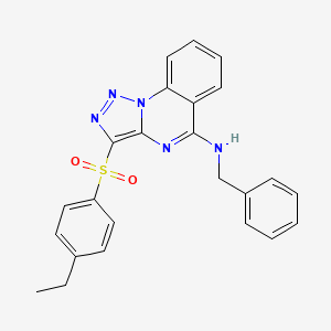 molecular formula C24H21N5O2S B2918238 N-苄基-3-[(4-乙基苯基)磺酰基][1,2,3]三唑并[1,5-a]喹唑啉-5-胺 CAS No. 872200-01-6