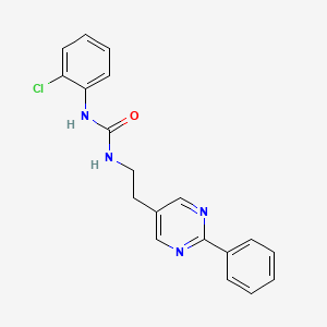 molecular formula C19H17ClN4O B2918247 1-(2-Chlorophenyl)-3-(2-(2-phenylpyrimidin-5-yl)ethyl)urea CAS No. 2034344-11-9