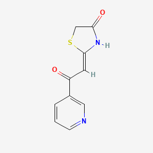 molecular formula C10H8N2O2S B2918252 2-(2-Oxo-2-(pyridin-3-yl)ethylidene)thiazolidin-4-one CAS No. 1000932-62-6