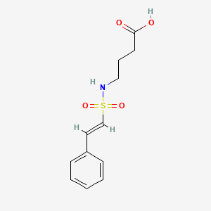 molecular formula C12H15NO4S B2918257 4-(Styrylsulfonylamino)butyric acid CAS No. 389140-26-5