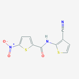 molecular formula C10H5N3O3S2 B2918261 N-(3-氰基噻吩-2-基)-5-硝基噻吩-2-羧酰胺 CAS No. 865545-83-1