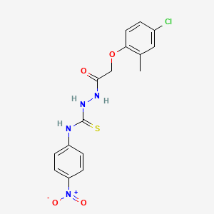 molecular formula C16H15ClN4O4S B2918266 1-(2-(4-Chloro-2-methylphenoxy)acetyl)-4-(4-nitrophenyl)thiosemicarbazide CAS No. 708220-95-5