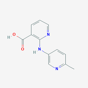 molecular formula C12H11N3O2 B2918268 2-[(6-Methylpyridin-3-yl)amino]pyridine-3-carboxylic acid CAS No. 1516126-03-6
