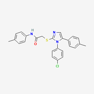 2-((1-(4-chlorophenyl)-5-(p-tolyl)-1H-imidazol-2-yl)thio)-N-(p-tolyl)acetamide