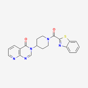 molecular formula C20H17N5O2S B2918274 3-(1-(benzo[d]thiazole-2-carbonyl)piperidin-4-yl)pyrido[2,3-d]pyrimidin-4(3H)-one CAS No. 2034223-98-6