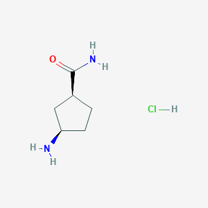 (1S,3R)-3-Aminocyclopentanecarboxamide hydrochloride