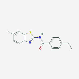 4-ethyl-N-(6-methyl-1,3-benzothiazol-2-yl)benzamide