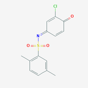 (E)-N-(3-chloro-4-oxocyclohexa-2,5-dien-1-ylidene)-2,5-dimethylbenzenesulfonamide