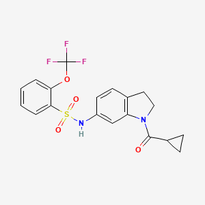 N-(1-(cyclopropanecarbonyl)indolin-6-yl)-2-(trifluoromethoxy)benzenesulfonamide