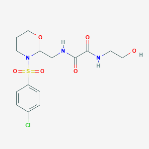 N'-[[3-(4-chlorophenyl)sulfonyl-1,3-oxazinan-2-yl]methyl]-N-(2-hydroxyethyl)oxamide