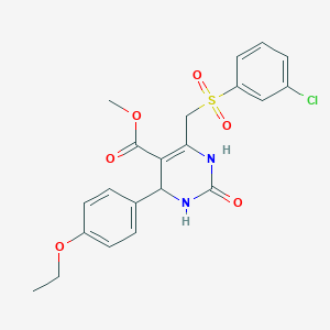 Methyl 6-(((3-chlorophenyl)sulfonyl)methyl)-4-(4-ethoxyphenyl)-2-oxo-1,2,3,4-tetrahydropyrimidine-5-carboxylate