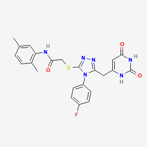 molecular formula C23H21FN6O3S B2918308 N-(2,5-dimethylphenyl)-2-[[5-[(2,4-dioxo-1H-pyrimidin-6-yl)methyl]-4-(4-fluorophenyl)-1,2,4-triazol-3-yl]sulfanyl]acetamide CAS No. 852154-06-4