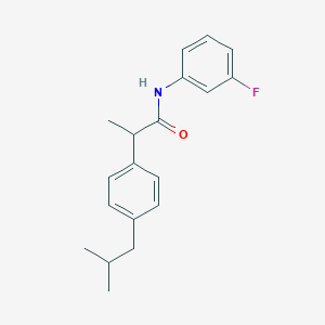 molecular formula C19H22FNO B291831 N-(3-fluorophenyl)-2-(4-isobutylphenyl)propanamide 