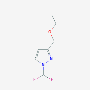 molecular formula C7H10F2N2O B2918313 1-(difluoromethyl)-3-(ethoxymethyl)-1H-pyrazole CAS No. 1856042-39-1