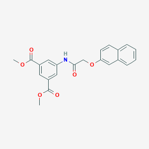 molecular formula C22H19NO6 B291833 Dimethyl 5-{[(2-naphthyloxy)acetyl]amino}isophthalate 