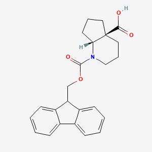 molecular formula C24H25NO4 B2918343 (4As,7aR)-1-(9H-fluoren-9-ylmethoxycarbonyl)-3,4,5,6,7,7a-hexahydro-2H-cyclopenta[b]pyridine-4a-carboxylic acid CAS No. 2253629-72-8