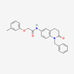 molecular formula C25H24N2O3 B2918347 N-(1-苄基-2-氧代-1,2,3,4-四氢喹啉-6-基)-2-(3-甲基苯氧基)乙酰胺 CAS No. 951505-66-1