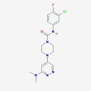 N-(3-chloro-4-fluorophenyl)-4-(6-(dimethylamino)pyridazin-4-yl)piperazine-1-carboxamide