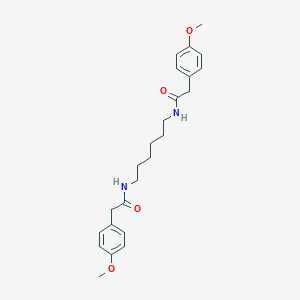 molecular formula C24H32N2O4 B291835 2-(4-methoxyphenyl)-N-(6-{[(4-methoxyphenyl)acetyl]amino}hexyl)acetamide 