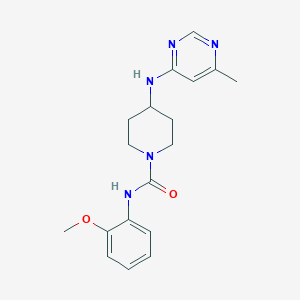 B2918351 N-(2-Methoxyphenyl)-4-[(6-methylpyrimidin-4-yl)amino]piperidine-1-carboxamide CAS No. 2415601-64-6