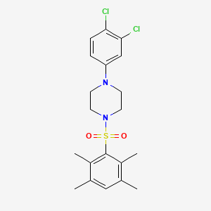 molecular formula C20H24Cl2N2O2S B2918352 1-(3,4-Dichlorophenyl)-4-((2,3,5,6-tetramethylphenyl)sulfonyl)piperazine CAS No. 670260-20-5