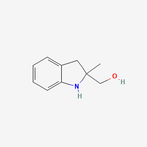 molecular formula C10H13NO B2918355 (2-Methyl-2,3-dihydro-1H-indol-2-yl)methanol CAS No. 1820741-17-0