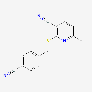 2-((4-Cyanobenzyl)thio)-6-methylnicotinonitrile