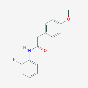 molecular formula C15H14FNO2 B291837 N-(2-fluorophenyl)-2-(4-methoxyphenyl)acetamide 