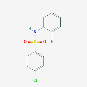 molecular formula C12H9ClFNO2S B291839 4-chloro-N-(2-fluorophenyl)benzenesulfonamide 