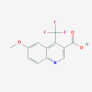 molecular formula C12H8F3NO3 B2918394 6-Methoxy-4-(trifluoromethyl)quinoline-3-carboxylic acid CAS No. 929974-06-1