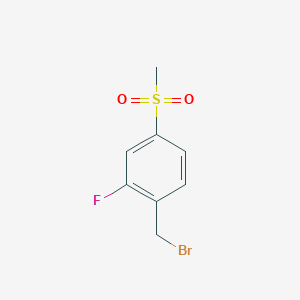molecular formula C8H8BrFO2S B2918409 2-氟-4-(甲磺酰基)苄基溴 CAS No. 1401796-84-6