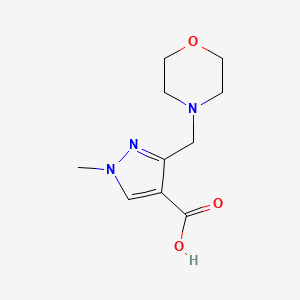 molecular formula C10H15N3O3 B2918413 1-Methyl-3-(morpholin-4-ylmethyl)pyrazole-4-carboxylic acid CAS No. 1975117-60-2