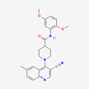 molecular formula C25H26N4O3 B2918417 Ethyl 1-[(5-isoxazol-5-yl-2-thienyl)sulfonyl]piperidine-3-carboxylate CAS No. 1226456-73-0