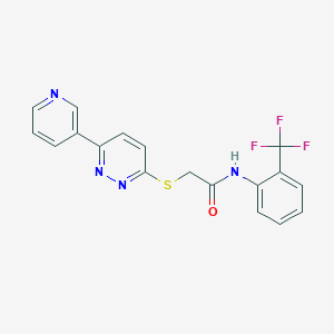 2-{[6-(pyridin-3-yl)pyridazin-3-yl]sulfanyl}-N-[2-(trifluoromethyl)phenyl]acetamide